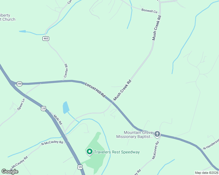 map of restaurants, bars, coffee shops, grocery stores, and more near 6130 Locust Hill Road in Travelers Rest