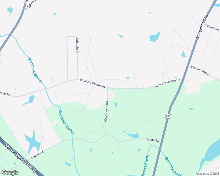 map of restaurants, bars, coffee shops, grocery stores, and more near 613 Baucom Deese Road in Unionville