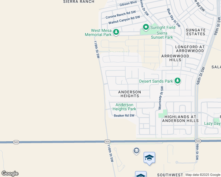 map of restaurants, bars, coffee shops, grocery stores, and more near 10843 Mcmichael Lane Southwest in Albuquerque