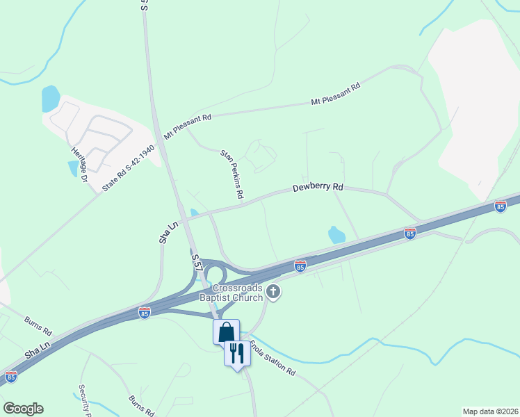 map of restaurants, bars, coffee shops, grocery stores, and more near 431 Rupe Easler Drive in Spartanburg