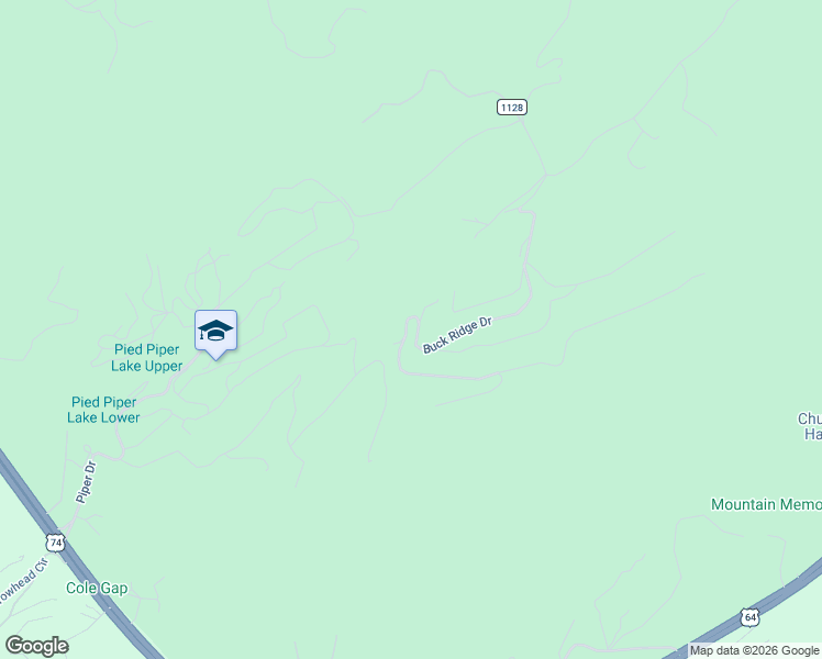 map of restaurants, bars, coffee shops, grocery stores, and more near 660 Buck Ridge Drive in Murphy