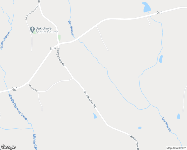 map of restaurants, bars, coffee shops, grocery stores, and more near 3421 George Olive Road in Iron City