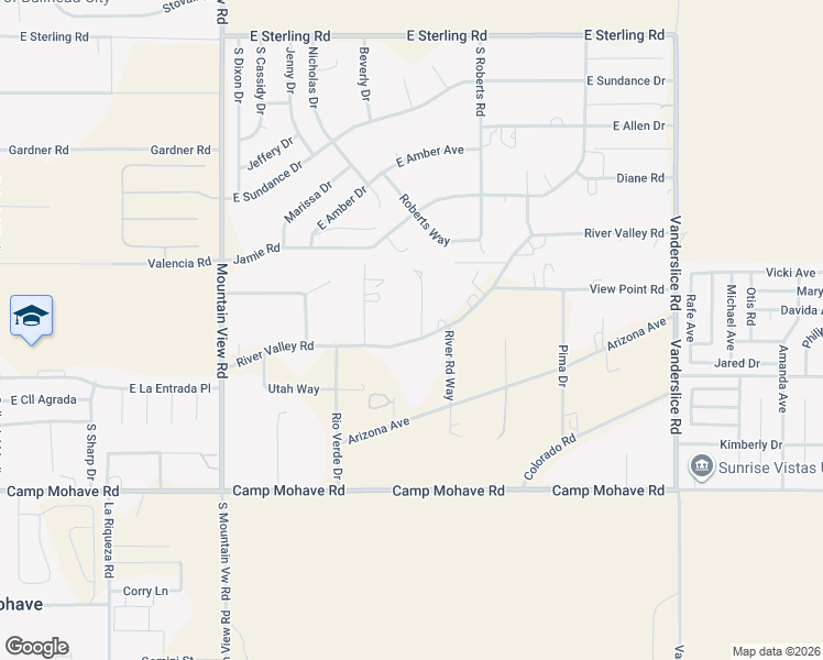 map of restaurants, bars, coffee shops, grocery stores, and more near 2151-2219 River Valley Rd in Fort Mohave
