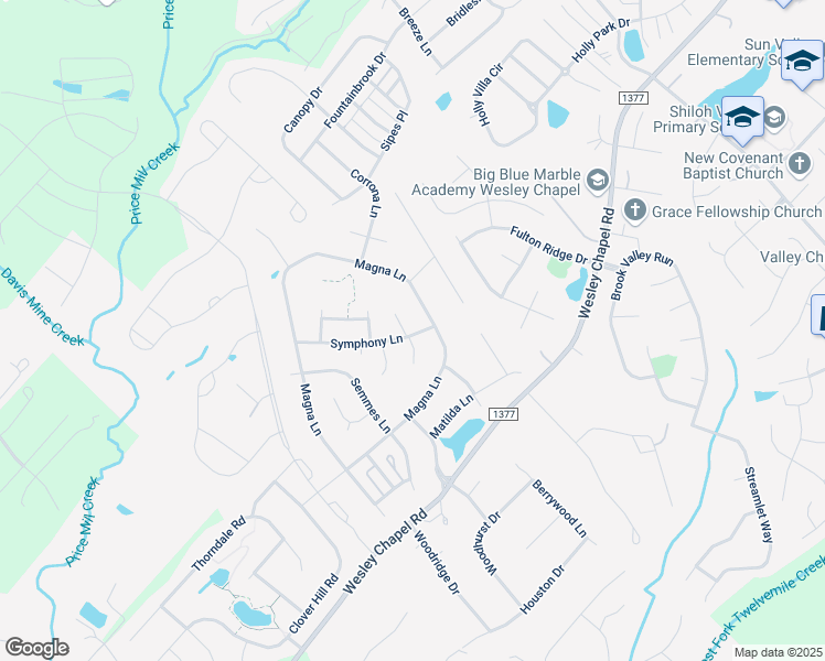 map of restaurants, bars, coffee shops, grocery stores, and more near 1010 Defoor Court in Indian Trail