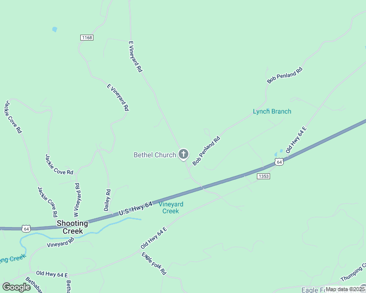 map of restaurants, bars, coffee shops, grocery stores, and more near 334 East Vineyard Road in Hayesville