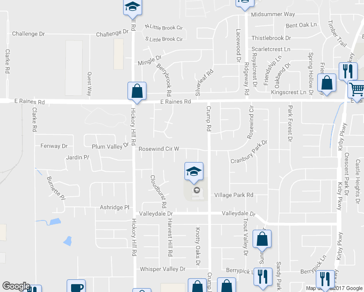 map of restaurants, bars, coffee shops, grocery stores, and more near 4305 Crimson Tree Cove in Memphis
