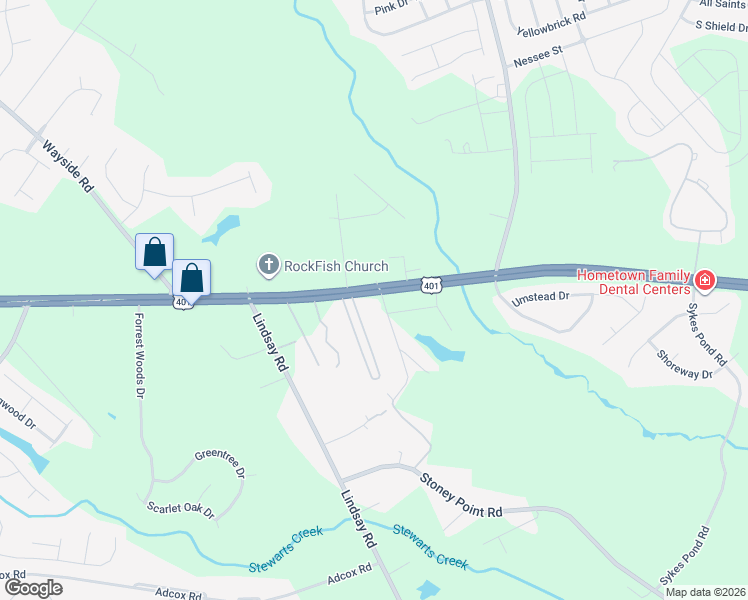 map of restaurants, bars, coffee shops, grocery stores, and more near 10218 Fayetteville Road in Raeford