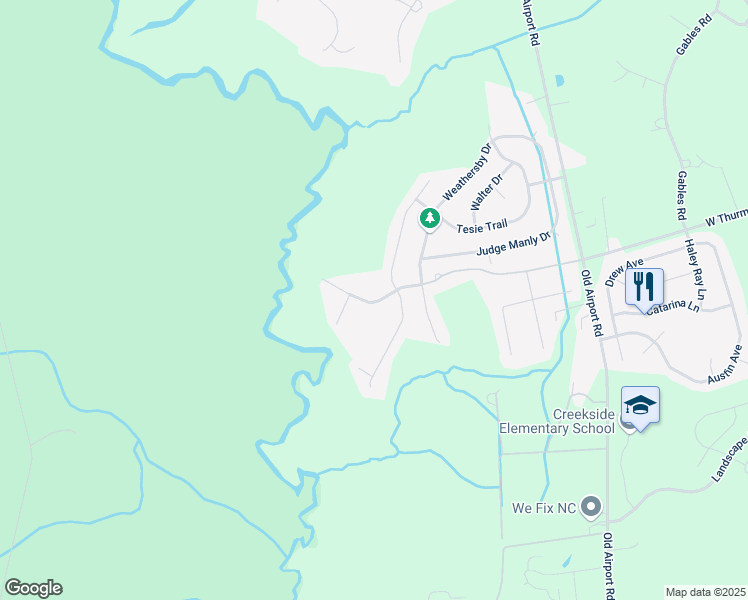 map of restaurants, bars, coffee shops, grocery stores, and more near 2804 Bettye Gresham Lane in New Bern