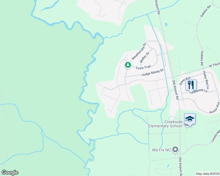 map of restaurants, bars, coffee shops, grocery stores, and more near 3112 Betty Gresham Lane in New Bern