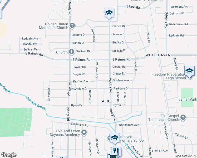 map of restaurants, bars, coffee shops, grocery stores, and more near 387 Dreger Road in Memphis
