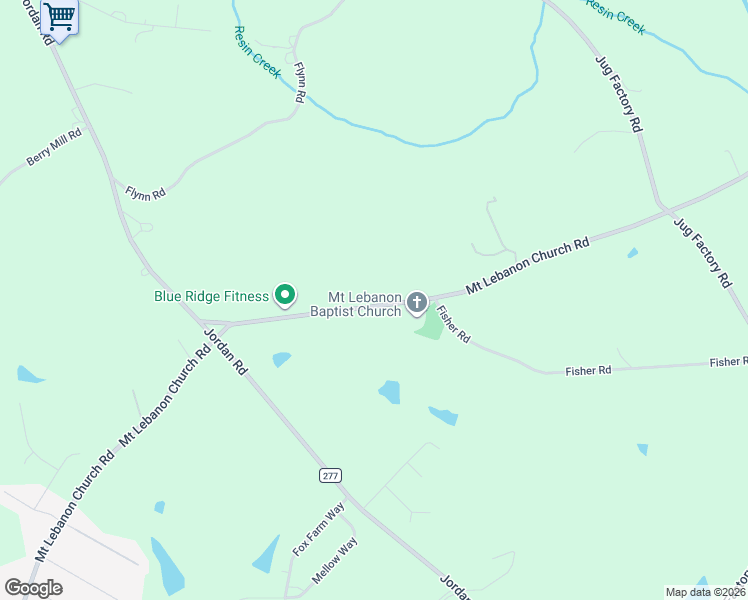 map of restaurants, bars, coffee shops, grocery stores, and more near 547 Mount Lebanon Church Road in Greer
