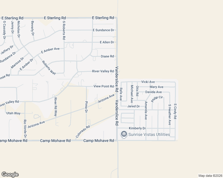 map of restaurants, bars, coffee shops, grocery stores, and more near 2454-2498 View Point Road in Fort Mohave