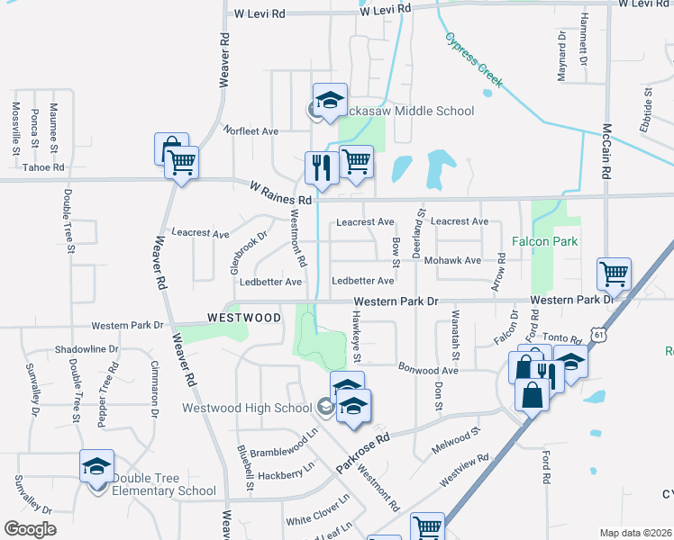 map of restaurants, bars, coffee shops, grocery stores, and more near 815 Mohawk Avenue in Memphis