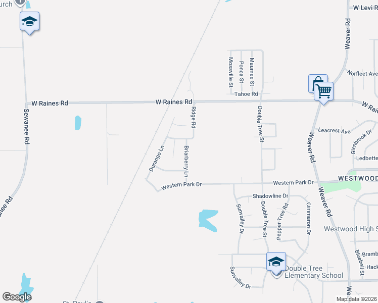 map of restaurants, bars, coffee shops, grocery stores, and more near 4258 Briarberry Lane in Memphis