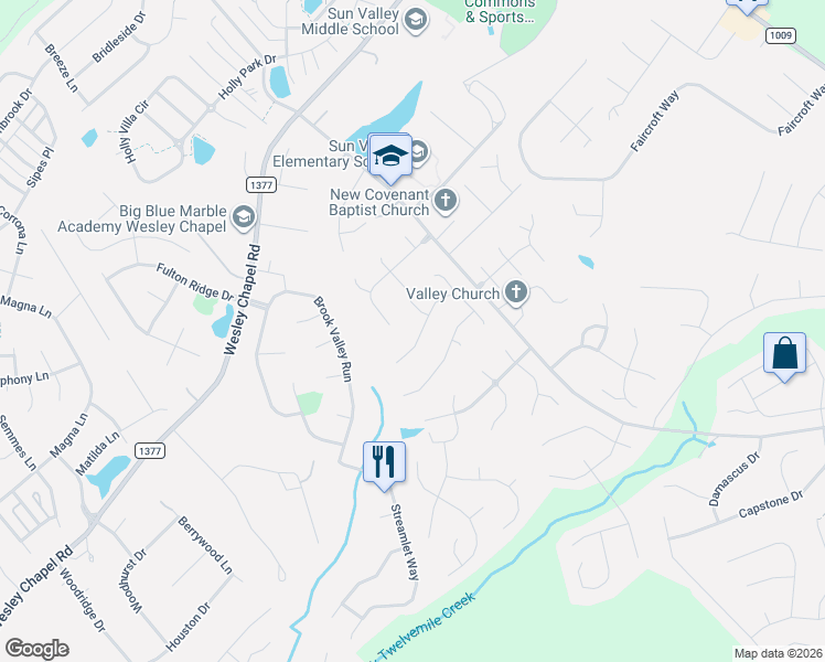 map of restaurants, bars, coffee shops, grocery stores, and more near 2013 Planters Knoll Lane in Monroe