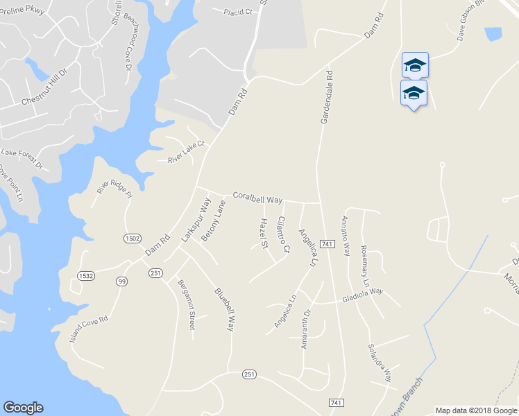 map of restaurants, bars, coffee shops, grocery stores, and more near 1510 Hazel Street in Fort Mill