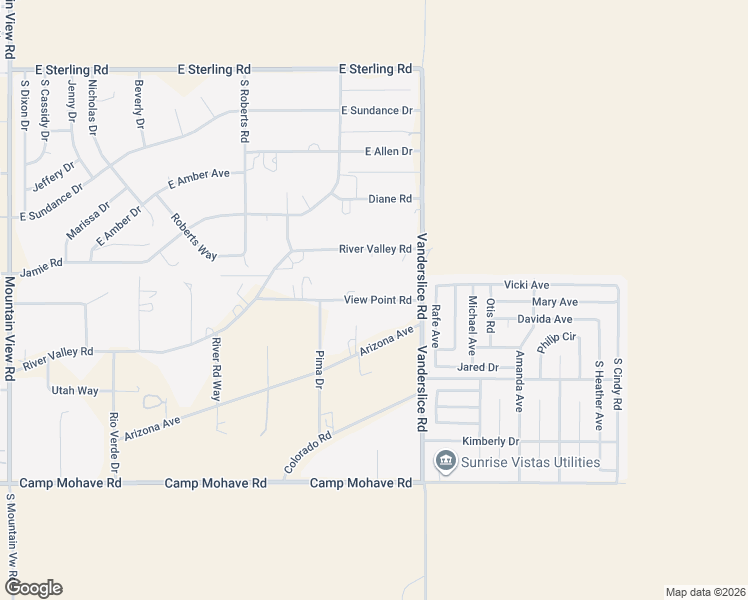 map of restaurants, bars, coffee shops, grocery stores, and more near 2454 View Point Road in Fort Mohave