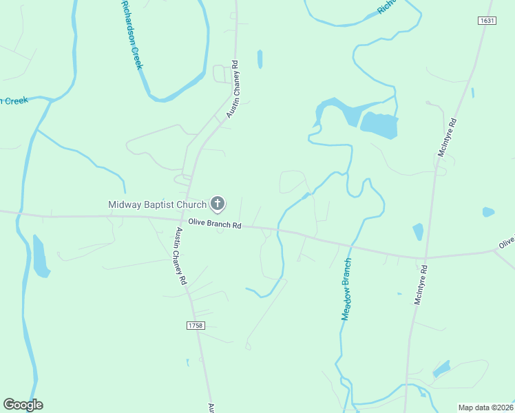 map of restaurants, bars, coffee shops, grocery stores, and more near 4709 Olive Branch Road in Wingate