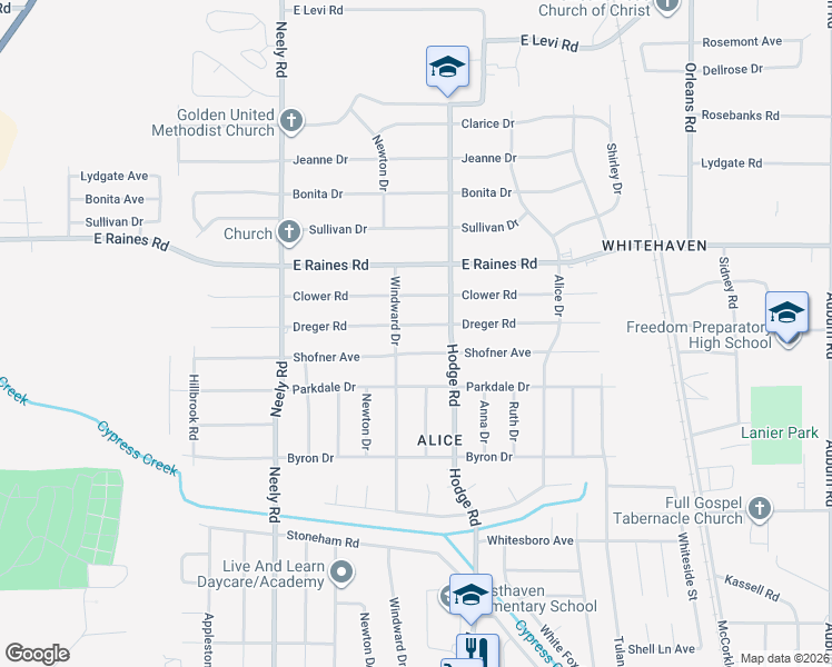 map of restaurants, bars, coffee shops, grocery stores, and more near 387 Dreger Road in Memphis