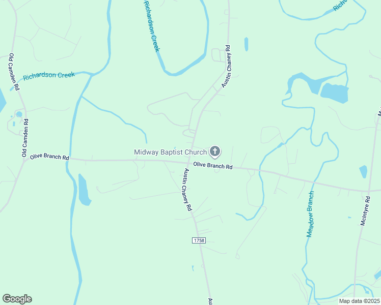 map of restaurants, bars, coffee shops, grocery stores, and more near 2114 Austin Chaney Road in Wingate