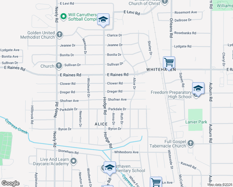 map of restaurants, bars, coffee shops, grocery stores, and more near 479 Dreger Road in Memphis