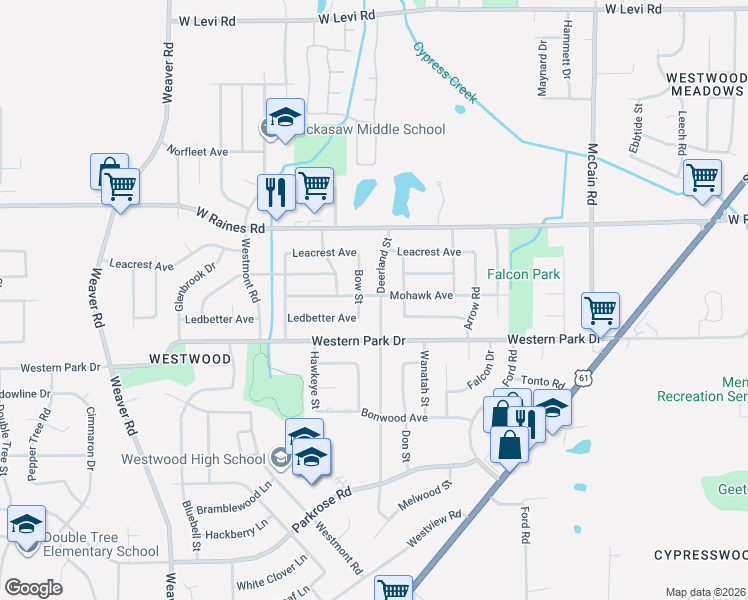 map of restaurants, bars, coffee shops, grocery stores, and more near 739 Mohawk Avenue in Memphis