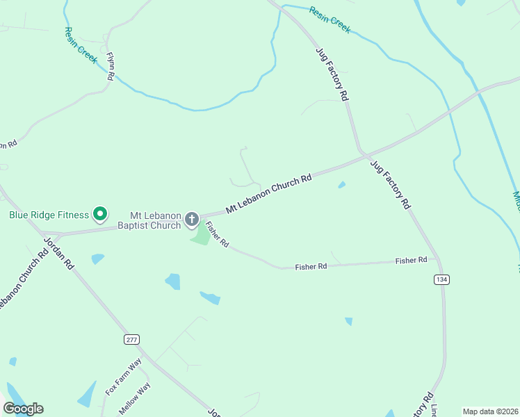 map of restaurants, bars, coffee shops, grocery stores, and more near 630 Mount Lebanon Church Road in Greer