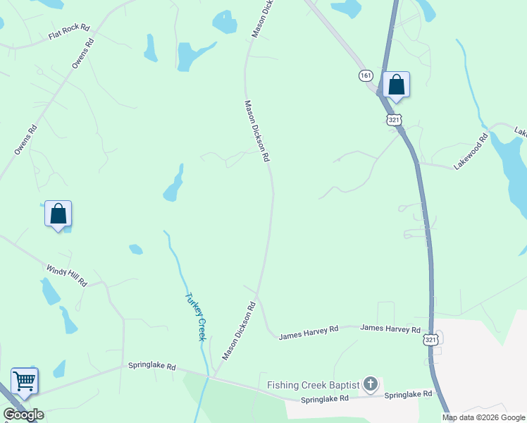 map of restaurants, bars, coffee shops, grocery stores, and more near 565 Mason Dickson Road in York