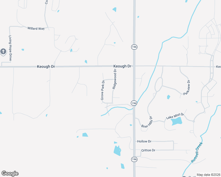 map of restaurants, bars, coffee shops, grocery stores, and more near 190 Ridgewood Drive in Collierville