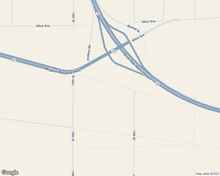 map of restaurants, bars, coffee shops, grocery stores, and more near 20th Street East in Mojave