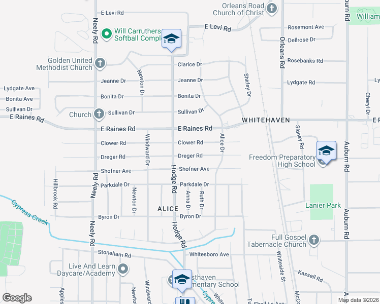 map of restaurants, bars, coffee shops, grocery stores, and more near 479 Dreger Road in Memphis