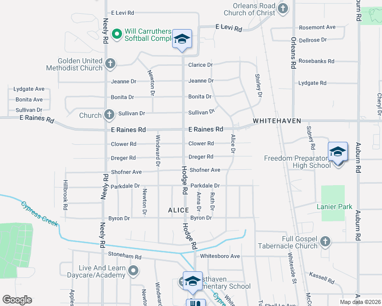 map of restaurants, bars, coffee shops, grocery stores, and more near 439 Dreger Avenue in Memphis