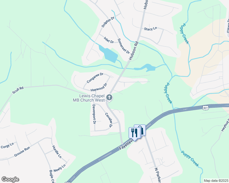 map of restaurants, bars, coffee shops, grocery stores, and more near 570 Hobson Road in Raeford