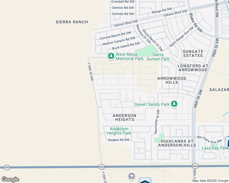 map of restaurants, bars, coffee shops, grocery stores, and more near 10759 Maness Lane Southwest in Albuquerque