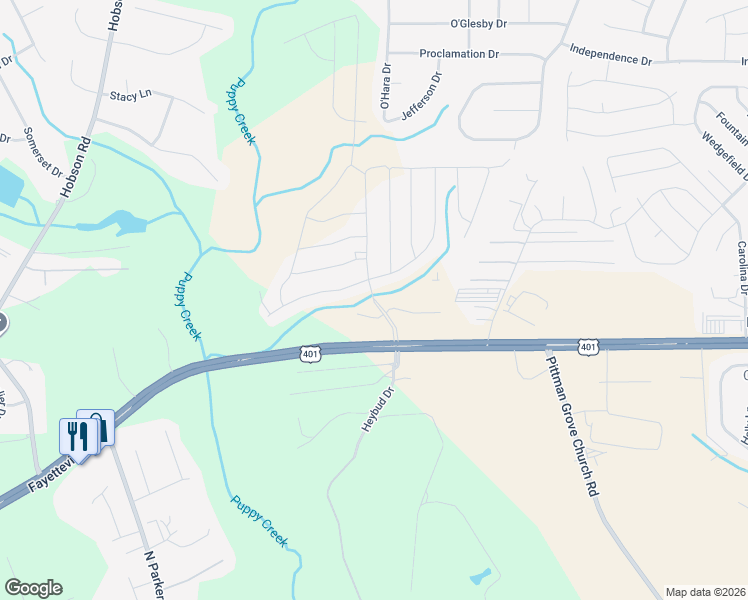 map of restaurants, bars, coffee shops, grocery stores, and more near 7951 Fayetteville Road in Raeford