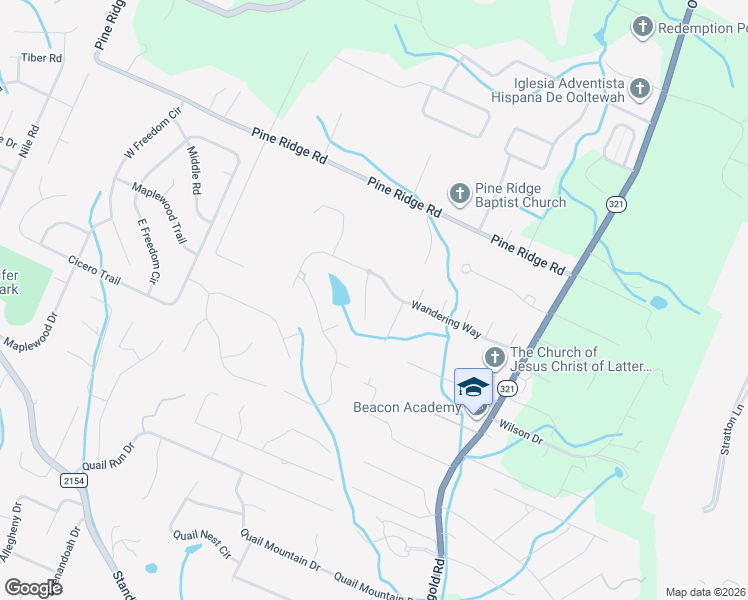 map of restaurants, bars, coffee shops, grocery stores, and more near 8945 Wandering Way in Ooltewah