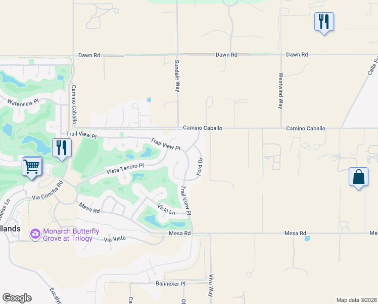 map of restaurants, bars, coffee shops, grocery stores, and more near 1354 Trail View Place in Nipomo
