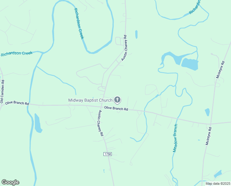 map of restaurants, bars, coffee shops, grocery stores, and more near 2114 Austin Chaney Road in Wingate