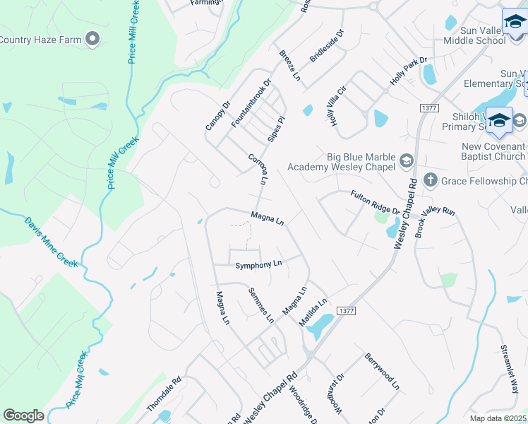 map of restaurants, bars, coffee shops, grocery stores, and more near 1004 Tatnall Lane in Indian Trail