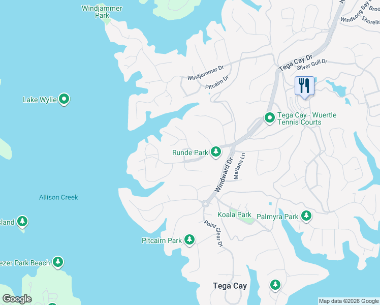 map of restaurants, bars, coffee shops, grocery stores, and more near 27084 Catamaran Drive in Fort Mill