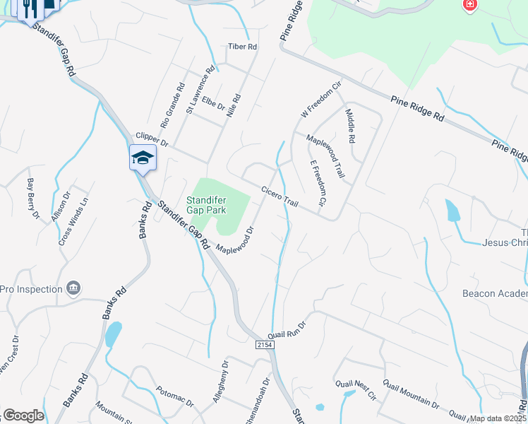 map of restaurants, bars, coffee shops, grocery stores, and more near 2434 Maplewood Drive in Chattanooga