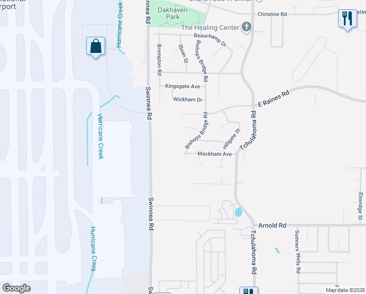 map of restaurants, bars, coffee shops, grocery stores, and more near 4207 Bishops Bridge Road in Memphis