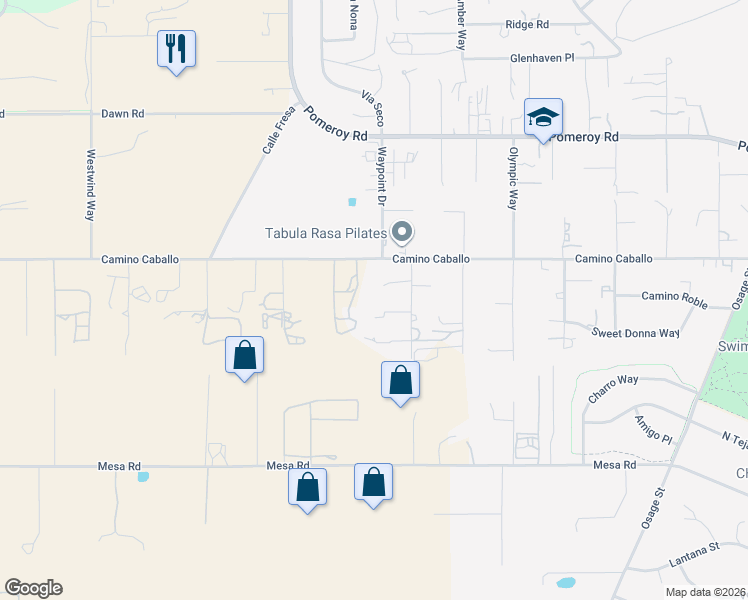 map of restaurants, bars, coffee shops, grocery stores, and more near 1020 Evergreen Way in Nipomo