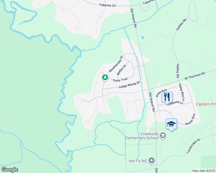 map of restaurants, bars, coffee shops, grocery stores, and more near 2952 Judge Manly Drive in New Bern