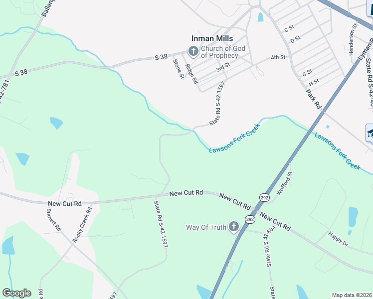map of restaurants, bars, coffee shops, grocery stores, and more near 228 Inman Mills Road in Inman
