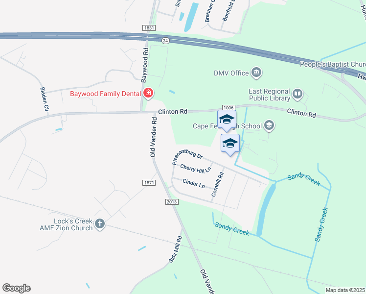 map of restaurants, bars, coffee shops, grocery stores, and more near 4046 Pleasantburg Drive in Fayetteville