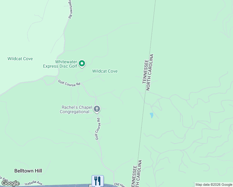 map of restaurants, bars, coffee shops, grocery stores, and more near 125 Allen Road in Copperhill
