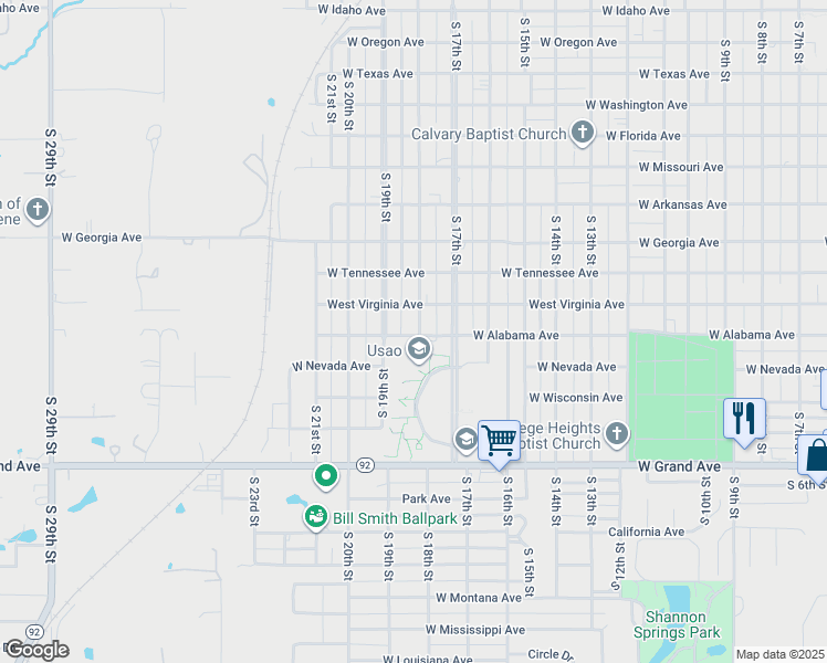 map of restaurants, bars, coffee shops, grocery stores, and more near 1820 South 18th Street in Chickasha