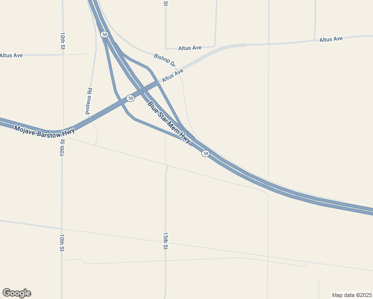 map of restaurants, bars, coffee shops, grocery stores, and more near Barstow-Bakersfield Highway in Mojave