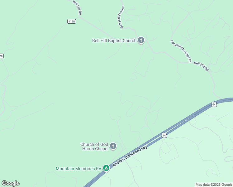 map of restaurants, bars, coffee shops, grocery stores, and more near 500 Fox Trot Lane in Murphy